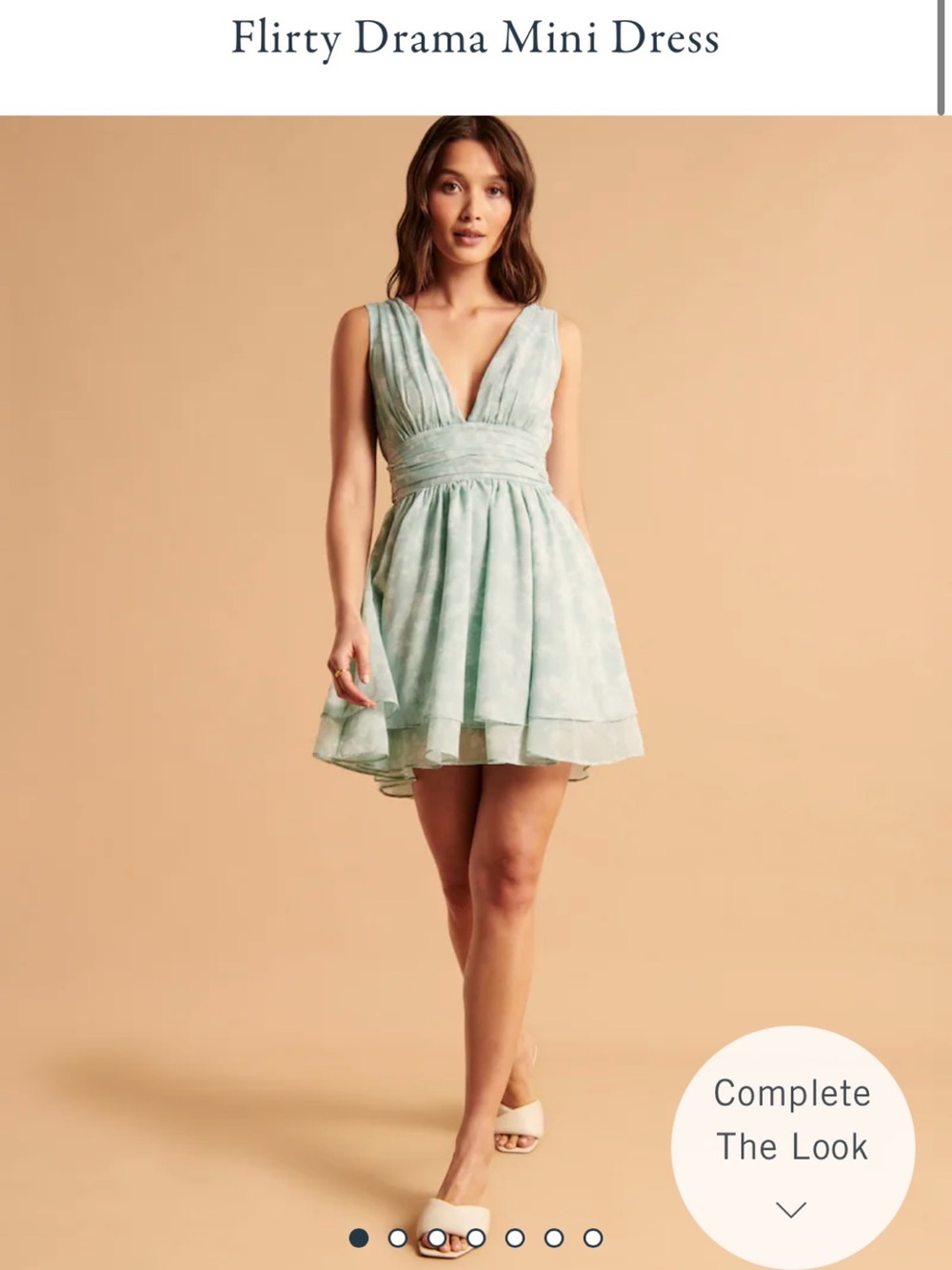 Abercrombie & Fitch Mint Green V-Neck Mini Dress